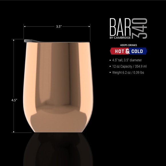 Rainbow Stemless Wine Tumblers with Lids, Set of 2. Bar 340 by Cambridge. NWT - Picture 12 of 12